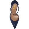 imageFSJ Women Stiletto High Heels DOrsay Pumps Pointed Closed Point Toe Ankle Strap Office Dress Shoes Size 415 M USNavy Blue