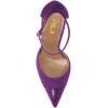 imageFSJ Women Stiletto High Heels DOrsay Pumps Pointed Closed Point Toe Ankle Strap Office Dress Shoes Size 415 M USPurple