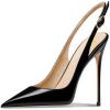 imageFSJ Women Closed Toe Pointy High Heel Pumps Sexy Slingback Heeled Sandals with Buckle Banquet Formal Event Dress Shoes Sizes 416 USBlack