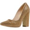 imageFSJ Women Luxury Pearl Studded Pointed Toe Pumps Chunky Block High Heel Sparkly Rhinestone Embellished Slip On Wedding Party Formal Event Shoes Size 416 USDark Gold Crystals