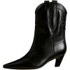 image:imageFSJ Women Square Toe Comfort Kitten Low Heel Ankle Boot Pull On Bootie Winter Cowgirl Cowboy Sexy Dressy Shoes Size 416 USBlack