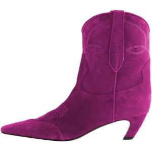 image:imageFSJ Women Square Toe Comfort Kitten Low Heel Ankle Boot Pull On Bootie Winter Cowgirl Cowboy Sexy Dressy Shoes Size 416 USFuchsia Suede