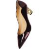 image:imageFSJ Women Classic Gold Metal Chain Pumps Pointed Toe Slip On Patent Leather Formal Block Heel Office Ladies Business Shoes Size 416 USDark Brownish Purple
