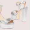 image:imageFSJ Women Classic Platform Chunky Block High Heel Sandals Ankle Strap Open Toe Comfortable Thick Heel Wedding Party Brunch Evening Dressy Shoes Size 416 USSilver
