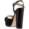 image:imageFSJ Women Classic Platform Chunky Block High Heel Sandals Ankle Strap Open Toe Comfortable Thick Heel Wedding Party Brunch Evening Dressy Shoes Size 416 USBlack