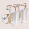 image:imageFSJ Women Classic Platform Chunky Block High Heel Sandals Ankle Strap Open Toe Comfortable Thick Heel Wedding Party Brunch Evening Dressy Shoes Size 416 USSilver