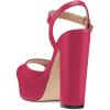 image:imageFSJ Women Classic Platform Chunky Block High Heel Sandals Ankle Strap Open Toe Comfortable Thick Heel Wedding Party Brunch Evening Dressy Shoes Size 416 USDeep Pink