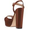 image:imageFSJ Women Classic Platform Chunky Block High Heel Sandals Ankle Strap Open Toe Comfortable Thick Heel Wedding Party Brunch Evening Dressy Shoes Size 416 USBrown