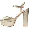 image:imageFSJ Women Classic Platform Chunky Block High Heel Sandals Ankle Strap Open Toe Comfortable Thick Heel Wedding Party Brunch Evening Dressy Shoes Size 416 USGold