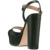 image:imageFSJ Women Classic Platform Chunky Block High Heel Sandals Ankle Strap Open Toe Comfortable Thick Heel Wedding Party Brunch Evening Dressy Shoes Size 416 USGreen