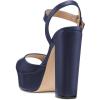 image:imageFSJ Women Classic Platform Chunky Block High Heel Sandals Ankle Strap Open Toe Comfortable Thick Heel Wedding Party Brunch Evening Dressy Shoes Size 416 USBlue