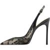 image:imageFSJ Women Closed Toe Pointy High Heel Pumps Sexy Slingback Heeled Sandals with Buckle Banquet Formal Event Dress Shoes Sizes 416 USBlack Lace