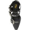 image:imageFSJ Womens Pointed Toe Strappy Wedge Heel SandalsBlack