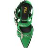 image:imageFSJ Womens Pointed Toe Strappy Wedge Heel SandalsGreen