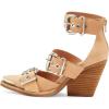 image:imageFSJ Womens Pointed Toe Strappy Wedge Heel SandalsLight Brown