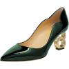 image:imageFSJ Women Classic Gold Metal Chain Pumps Pointed Toe Slip On Patent Leather Formal Block Heel Office Ladies Business Shoes Size 416 USGreen