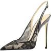 image:imageFSJ Women Closed Toe Pointy High Heel Pumps Sexy Slingback Heeled Sandals with Buckle Banquet Formal Event Dress Shoes Sizes 416 USBlack Lace