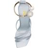 image:imageFSJ Women Bridal Square Open Toe Strappy Sandals Pearls High Heel Metal Ring Ankle Strap Rhinestones Sexy Wedding Party Prom Dress Shoes Size 416 USBaby Blue