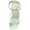 image:imageFSJ Women Bridal Square Open Toe Strappy Sandals Pearls High Heel Metal Ring Ankle Strap Rhinestones Sexy Wedding Party Prom Dress Shoes Size 416 USGrass Green