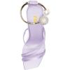 image:imageFSJ Women Bridal Square Open Toe Strappy Sandals Pearls High Heel Metal Ring Ankle Strap Rhinestones Sexy Wedding Party Prom Dress Shoes Size 416 USLavender