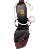 image:imageFSJ Women Bridal Square Open Toe Strappy Sandals Pearls High Heel Metal Ring Ankle Strap Rhinestones Sexy Wedding Party Prom Dress Shoes Size 416 USMaroon