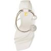 image:imageFSJ Women Bridal Square Open Toe Strappy Sandals Pearls High Heel Metal Ring Ankle Strap Rhinestones Sexy Wedding Party Prom Dress Shoes Size 416 USWhite