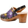 image:imageFSJ Women Closed Round Toe Clogs Fur Lining Rivets Wooden Chunky Mid Heel Slingback Mules with Studs Comfortable Shoes Size 416 USPurple Flowers