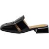 image:imageFSJ Women Closed Square Toe Block Low Heel Slide Sandals Slip On Woven Cage Backless Mules Casual Outdoor Shoes Size 415 USBlack