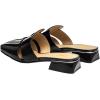 image:imageFSJ Women Closed Square Toe Block Low Heel Slide Sandals Slip On Woven Cage Backless Mules Casual Outdoor Shoes Size 415 USBlack