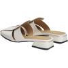 image:imageFSJ Women Closed Square Toe Block Low Heel Slide Sandals Slip On Woven Cage Backless Mules Casual Outdoor Shoes Size 415 USWhite