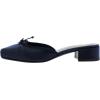 image:imageFSJ Women Cute Bowknot Mules Square Toe Block Low Heel Backless Slides Sandals Comfortable Slip On Dress Slippers Size 416 USBlue