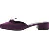 image:imageFSJ Women Cute Bowknot Mules Square Toe Block Low Heel Backless Slides Sandals Comfortable Slip On Dress Slippers Size 416 USPurple