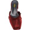 image:imageFSJ Women Cute Bowknot Mules Square Toe Block Low Heel Backless Slides Sandals Comfortable Slip On Dress Slippers Size 416 USRed