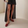 image:imageFSJ Women Cute Bowknot Mules Square Toe Block Low Heel Backless Slides Sandals Comfortable Slip On Dress Slippers Size 416 USRed