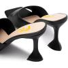image:imageFSJ Women Fashion Square Open Toe High Heel Mules Slip On Summer Dress Slide Sandal Shoes Size 415 USBlack