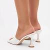 image:imageFSJ Women Fashion Square Open Toe High Heel Mules Slip On Summer Dress Slide Sandal Shoes Size 415 USPearl