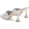 image:imageFSJ Women Fashion Square Open Toe High Heel Mules Slip On Summer Dress Slide Sandal Shoes Size 415 USSilver