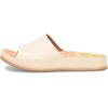 image:imageFSJ Women Flat Sandals Open Toe Single Wide Band Cork Thick Sole Backless Slip On Slides Summer Slippers Outdoor Casual Beach Shoes Size 416 USBeige