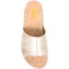 image:imageFSJ Women Flat Sandals Open Toe Single Wide Band Cork Thick Sole Backless Slip On Slides Summer Slippers Outdoor Casual Beach Shoes Size 416 USGold