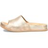 image:imageFSJ Women Flat Sandals Open Toe Single Wide Band Cork Thick Sole Backless Slip On Slides Summer Slippers Outdoor Casual Beach Shoes Size 416 USGold