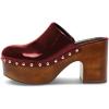 image:imageFSJ Women Platform Mules Chunky Block High Heel Sandals Studded Closed Toe Slip On Clogs Casual Holiday Party Dress Shoes Size 416 USRed