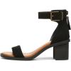 image:imageFSJ Women Retro Open Toe Block Low Heel Sandals Ankle Strap Back Zipper Ladies Casual Summer Walking Shoes Size 415 USBlack