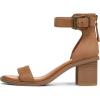 image:imageFSJ Women Retro Open Toe Block Low Heel Sandals Ankle Strap Back Zipper Ladies Casual Summer Walking Shoes Size 415 USChocolate