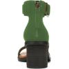 image:imageFSJ Women Retro Open Toe Block Low Heel Sandals Ankle Strap Back Zipper Ladies Casual Summer Walking Shoes Size 415 USGreen