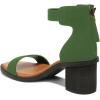 image:imageFSJ Women Retro Open Toe Block Low Heel Sandals Ankle Strap Back Zipper Ladies Casual Summer Walking Shoes Size 415 USGreen