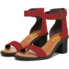 image:imageFSJ Women Retro Open Toe Block Low Heel Sandals Ankle Strap Back Zipper Ladies Casual Summer Walking Shoes Size 415 USRed