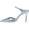 image:imageFSJ Women Sexy Stiletto High Heels Mule Rhinestones Strappy Slide Pumps Slip On Pointed Closed Toe Backless Sandals Wedding Party Dress Shoes Size 416 USBlue