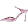 image:imageFSJ Women Sexy Stiletto High Heels Mule Rhinestones Strappy Slide Pumps Slip On Pointed Closed Toe Backless Sandals Wedding Party Dress Shoes Size 416 USLilac
