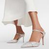 image:imageFSJ Women Sexy Stiletto High Heels Mule Rhinestones Strappy Slide Pumps Slip On Pointed Closed Toe Backless Sandals Wedding Party Dress Shoes Size 416 USCrystal