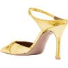 image:imageFSJ Women Sexy Stiletto High Heels Mule Rhinestones Strappy Slide Pumps Slip On Pointed Closed Toe Backless Sandals Wedding Party Dress Shoes Size 416 USGold